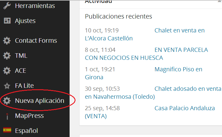 Plugin per afegir aplicacions en php / html al menú d’administració de WordPress