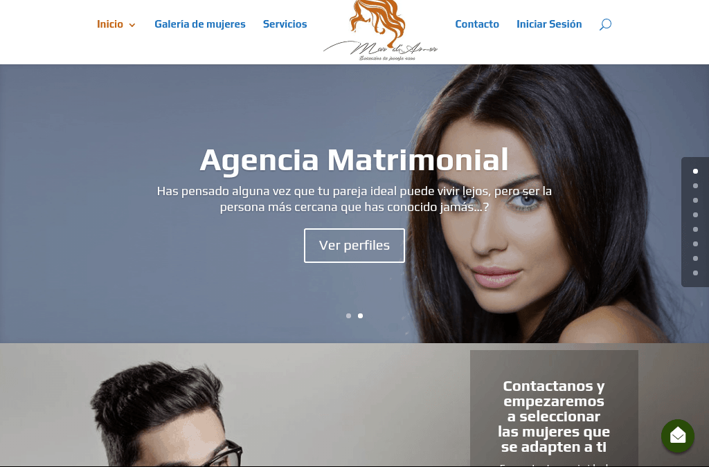 Diseño de la agencia matrimonial Mar de Amor