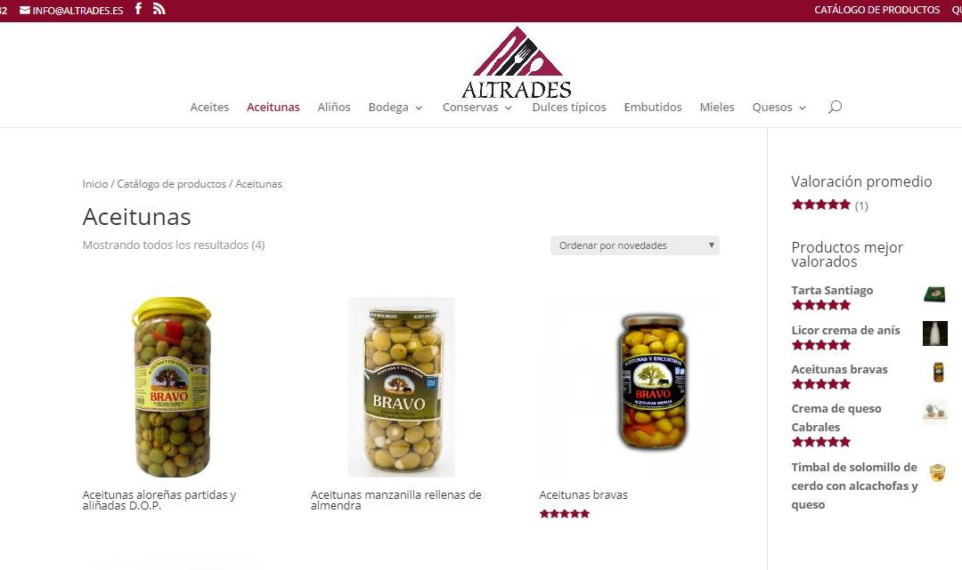 Construcción y diseño de Altrades.es