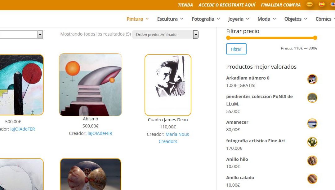 Diseño de la web Nous Creadors