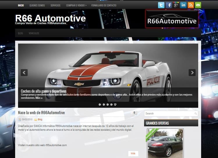 Diseño R66Automotive – Compra venta de coches